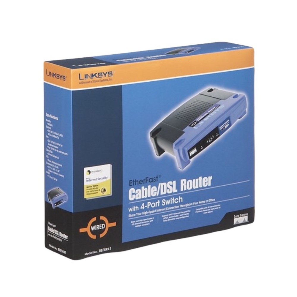NEW Cisco Linksys EtherFast 4-Port Cable/DSL Wired Router BEFSR41
